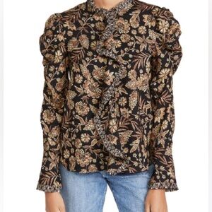MISA Garance Top in Gilded Paisley Size Large